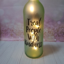 Wine bottle lamp Treat people with kindness