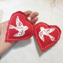 Valentine's Day Denim hearts 