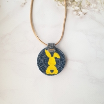 Denim pendant rabbit