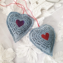 Valentine's Day Denim hearts 