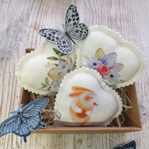 Easter Denim hearts set