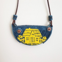 Upcycled Denim necklace
