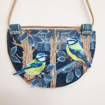 Denim necklace titmouses