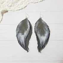 Double gray feathers