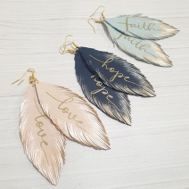 Inspirational feathers earrings