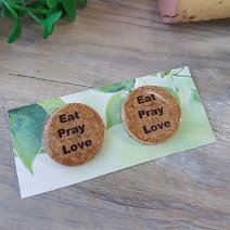 Wine Cork Earrings Personalized 
